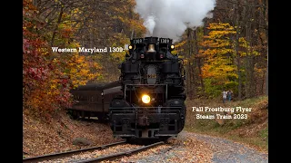 Western Maryland 1309: Fall Frostburg Flyer Steam Train 2023 (4K)