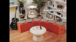 Le banc Stooly extensible jusqu'à 6 personnes