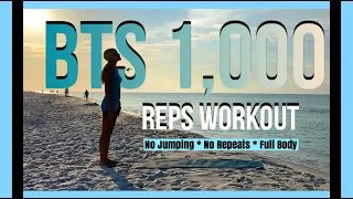 BTS 1000 Reps No Jumping Workout | No Repeats | Full Body