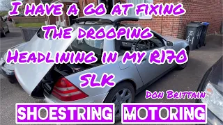 I have a go at fixing my droopy headlining in my R170 Mercedes SLK