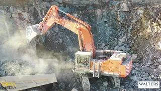 NEW HITACHI EX1200 mining excavator from the air