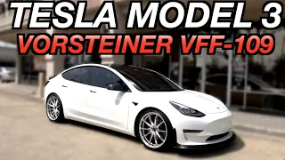 Tesla Model 3: Vorsteiner VFF109 Zara Gray Wheels *Walk around*