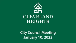 Cleveland Heights City Council January 10, 2022