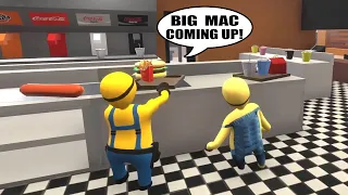 MINIONS WORKING AT McDONALDS in HUMAN FALL FLAT