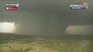 April 19, 2023- Large tornado near Cole, Oklahoma