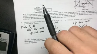 Momentum - FRQ with Impulse Graph