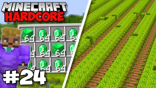 I Made An INSANE MELON FARM For Infinite EMERALDS! - Minecraft 1.18 Hardcore (#24)