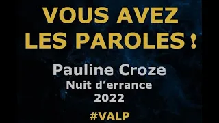 Pauline Croze -  Nuit d'errance  - Paroles lyrics -  VALP!