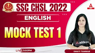 SSC CHSL 2022 | CHSL English by Swati Tanwar | Mock test 1