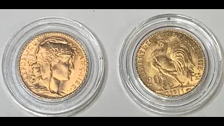 1910 & 1911 20 Franc Gold Rooster Coins Added to the STACK!
