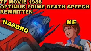 Transformers Movie 1986 - Optimus Prime Alternate Death Scene