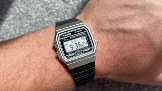 Casio F-91 WM-7ADF review (silver & black) unboxing