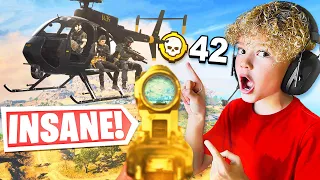 8 YEAR OLD and DAD in THE MOST INSANE WARZONE GAME EVER!
