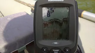 Эхолот humminbird piranhamax 180, трёхлучевой, немного о меню и настройках.