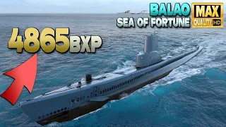 Highest submarine Balao base XP game - World of Warships