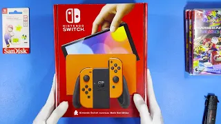 Unboxing Nintendo Switch OLED Model - Mario Red Edition