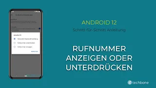 Rufnummer anzeigen/unterdrücken [Android 12]