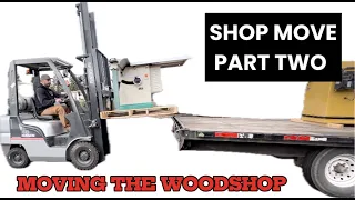 CABINET SHOP RELOCATION | WOODWORKING MACHINERY AND EQUIPMENT MOVING DAY.  STRESSFUL!!