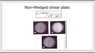 Lab 8 Optical Testing with Shear Plate Interferometer