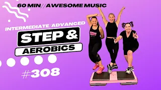 Fun and Energizing Step Aerobics Routine 🔥 Intermediate to Advanced Choreography 🔥 #308