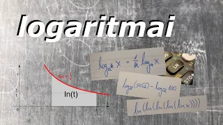 Logaritmai | apibrėžimas, logaritmų savybės