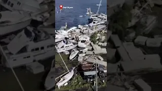 Drone footage showed trail of damage left by Hurricane Ian in Fort Myers