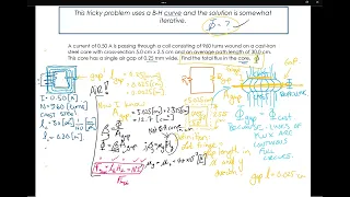 Tricky Question Magnetic Circuits Air Gap Iterative Answer for Flux