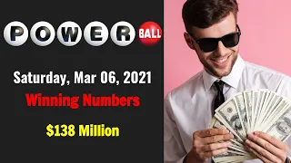 Powerball draw on Saturday, Mar 06, 2021