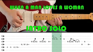 WHEN A MAN LOVES A WOMAN - Guitar lesson - Guitar intro solo with tabs(fast & slow) - Michael Bolton