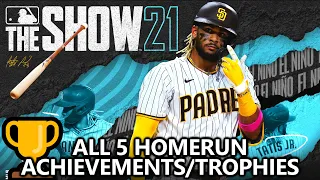 MLB The Show 21 - All 5 Homerun Achievements/Trophies in 15 Minutes - 190 Gamerscore EASY