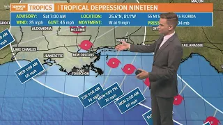 Saturday Morning Tropics Update: TD 19 will likely become Tropical Storm Sally today