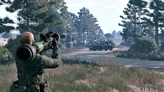 Russian Armored Personnel Carriers Could Not Resist Ukraine Javelin Anti-Tank Missiles - ARMA 3