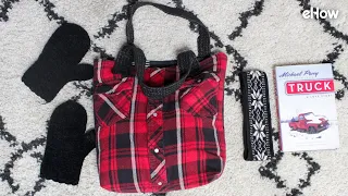 DIY Tote Bag From an Upcycled Flannel Shirt