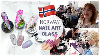 NAIL TRAVEL VLOG | NAIL ART CLASS IN NORWAY | HARD GEL NAILS