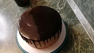 Шоколадная зеркальная глазурь. Оформление торта 🍰