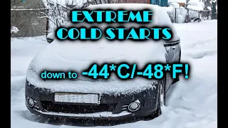 Extreme COLD STARTS compilation | s.3ep.13 | -44*C | Холодный запуск в мороз -44