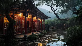 The sound of rain in the courtyard, natural rainy day music to accompany you to sleep