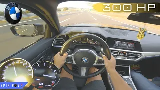 2022 BMW 320i 300 hp - AUTOBAHN POV Test Drive (Binaural Audio)