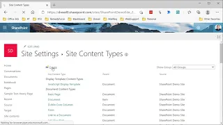 Create Site Content Type in SharePoint Online