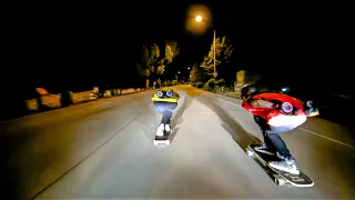 Madrid night runs || Downhill skateboarding