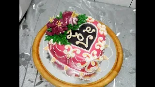 ТОРТ КО ДНЮ СВЯТОГО ВАЛЕНТИНА от SWEET BEAUTY СЛАДКАЯ КРАСОТА. Valentine's day cake decoration