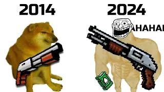 Noob Shotgun 2014 vs 2022 Pixel Gun 3D