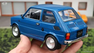 1:18 Fiat 126p (Polski) 1972, dark blue - Model-Car Group [Unboxing]