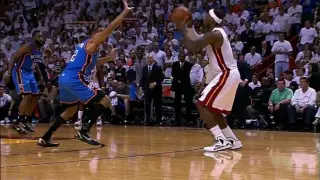 Leg Cramps LeBron James Hits Clutch 3 (2012 NBA Finals Game 4) [HD]
