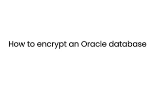 How to encrypt a oracle database