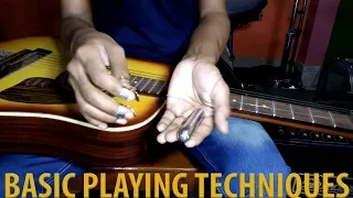 Hawaiian Guitar Tutorial-BASIC PLAYING TECHNIQUES | The Indian Hawaiian Guitarist | For Beginners