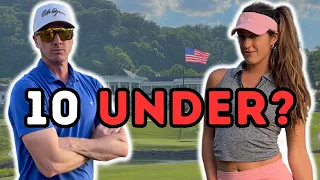 PRO Golfer & College Golfer Team Up.. 9 hole scramble | Sabrina Andolpho