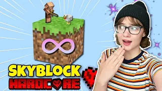 How to get INFINITE DIRT in Minecraft Skyblock HARDCORE #3