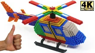 ASMR - DIY How To Make Helicopter with Magnetic Balls Satisfaction 100% | Magnetic Man 4K