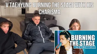 Reacting To Kim Taehyung burning the stage with his charisma (BTS V best fancams compilation)